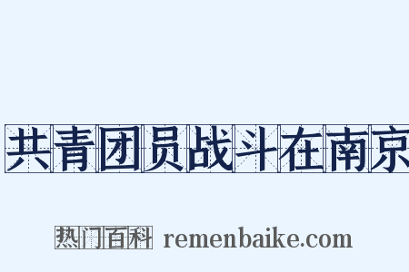 共青团员战斗在南京是什么意思的图片